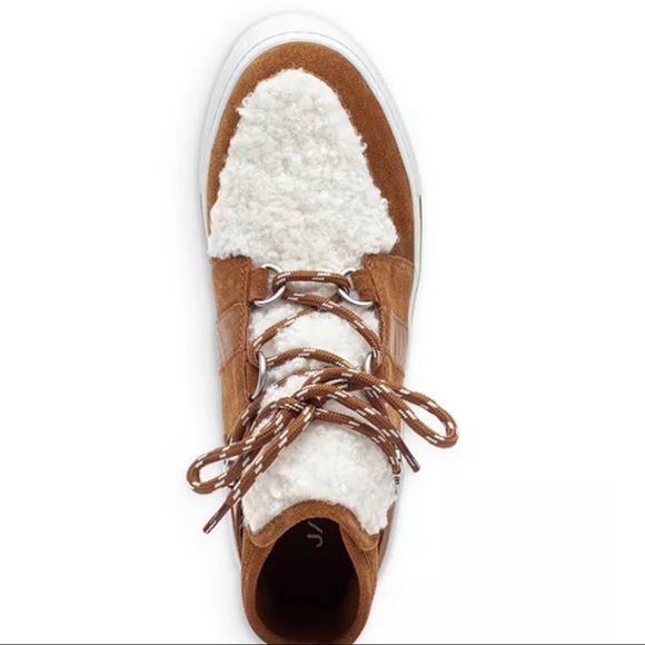 J/Slides Nell faux shearling sneaker booties SZ 9
